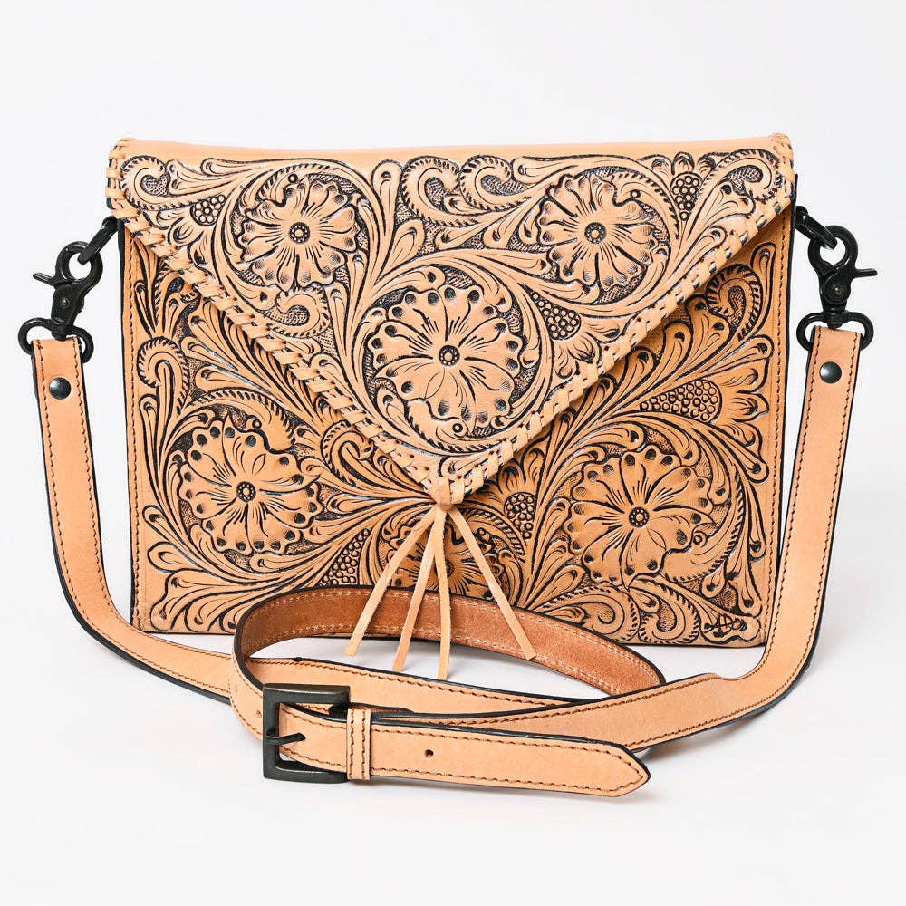 Embossed Envelope Leather Bag