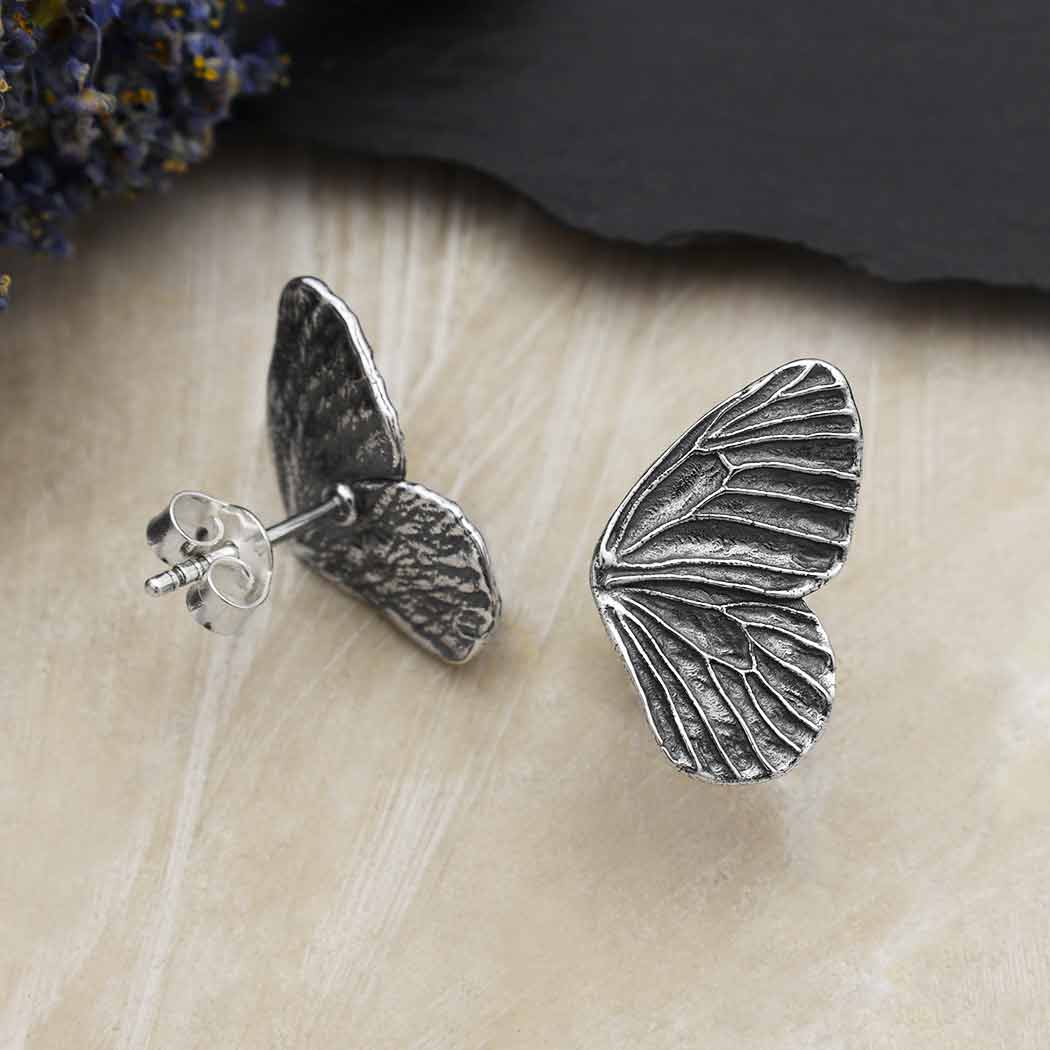 Dimensional Butterfly Post Earring 19x12mm