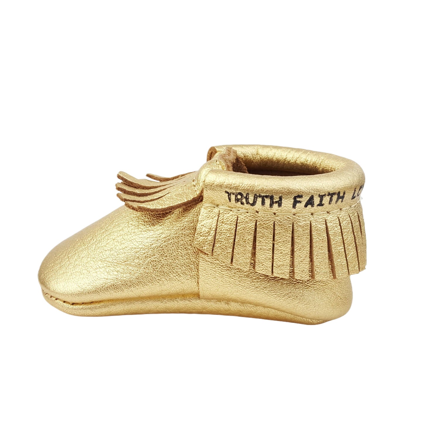 Sale: Bible Vere Soft Metallic Leather Baby Moccasins