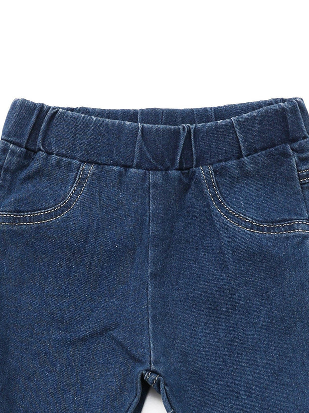 Baby Girls Blue Denim Bell Bottom Pants
