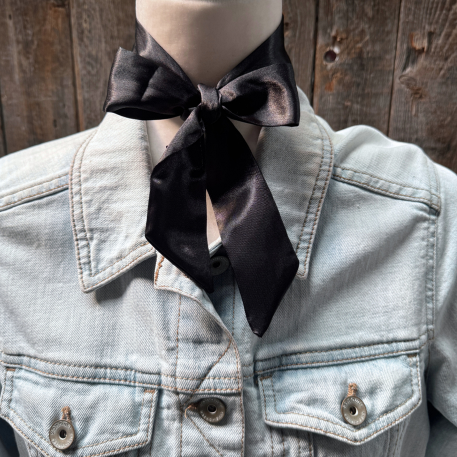 Black  Western Skinny Mini Wild Rag/ Cowgirl Necktie #TW300