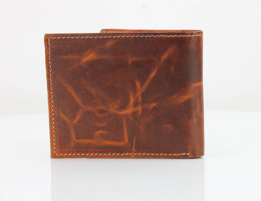 Leather Bifold Tooled Wallet