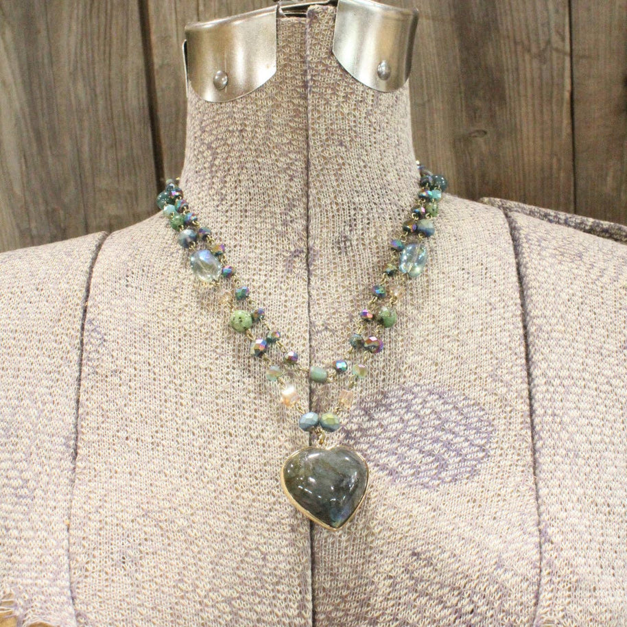 Butterflies In My Belly Heart Layered Necklace