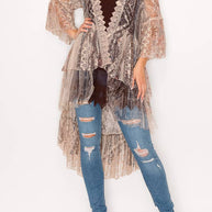 High-Low Lace Duster