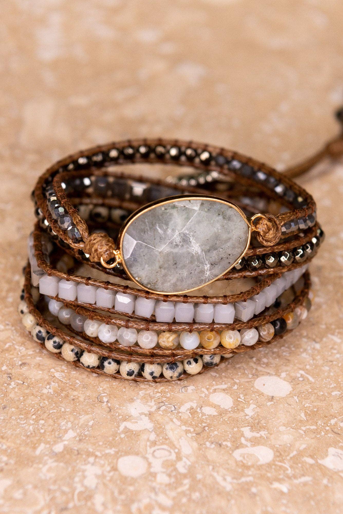 Kelly Wrap Bracelet: Black Mix