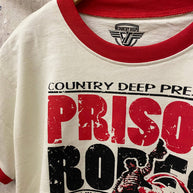 Prison Rodeo Ringer Crop T-Shirt