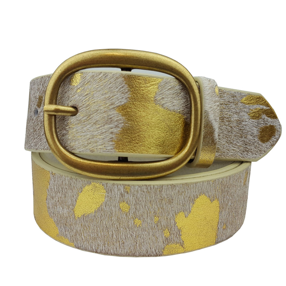 Genuine Cow Hair Leather Belt