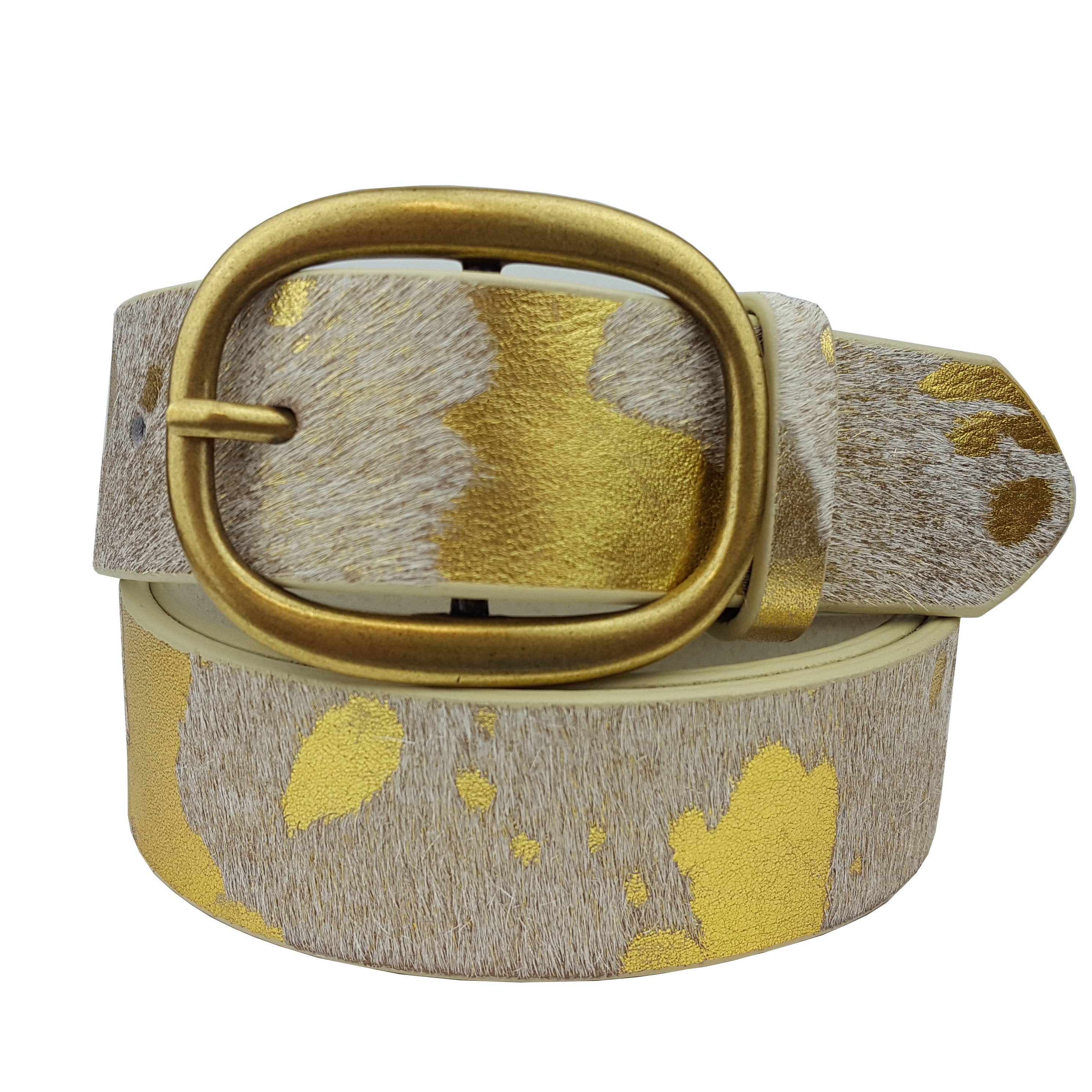 Genuine Cow Hair Leather Belt