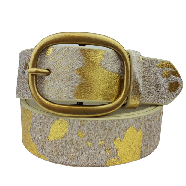 Genuine Cow Hair Leather Belt