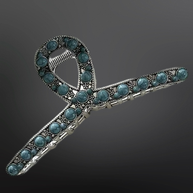 Turquoise Coral Claw Clip