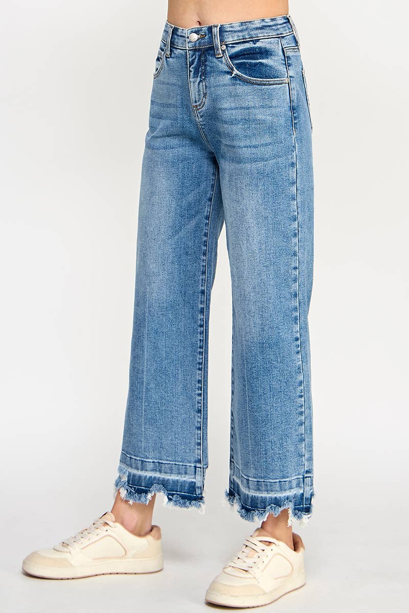Tummy Control High-Rise Crop Jeans with Released Hem