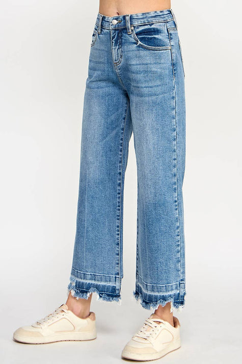 Tummy Control High-Rise Crop Jeans with Released Hem