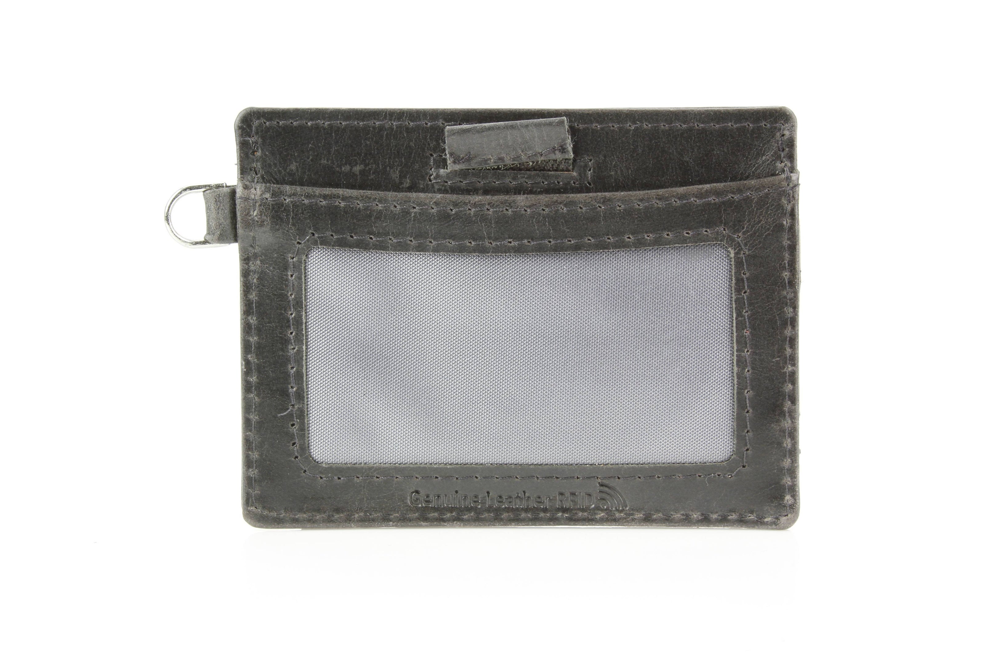 Small ID Wristlet Floral Filigree Leather