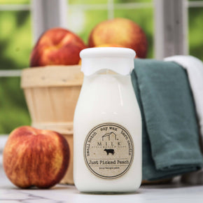Milk Bottle Candle Just Picked Peach
