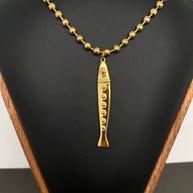 Fish Charm 18K GP S Steel Necklace