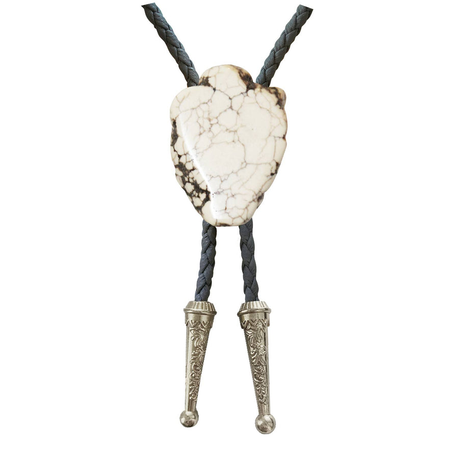 Gemstone Bolo Tie - Howlite