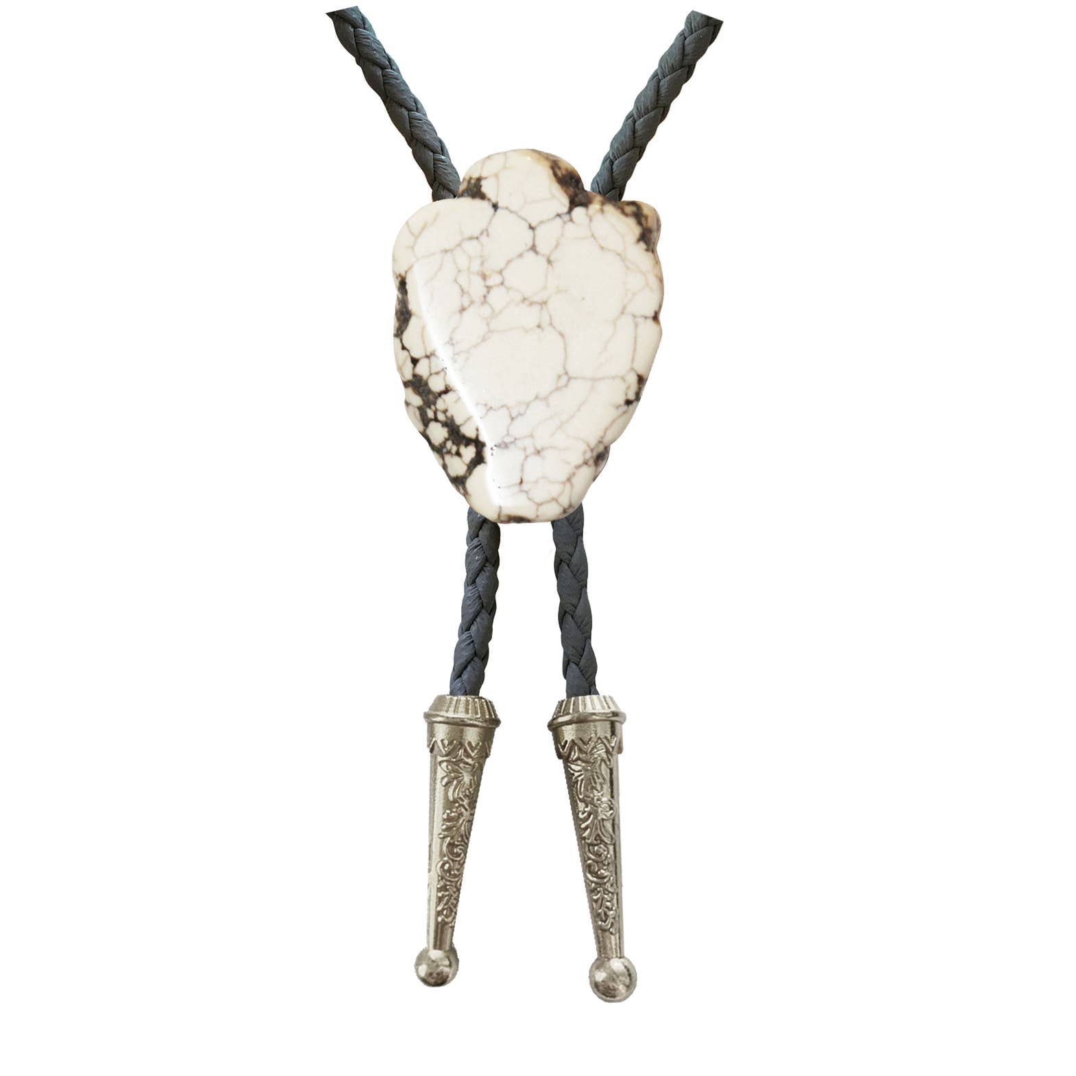 Gemstone Bolo Tie - Howlite