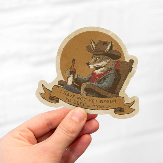 Coyote Cowboy Sticker