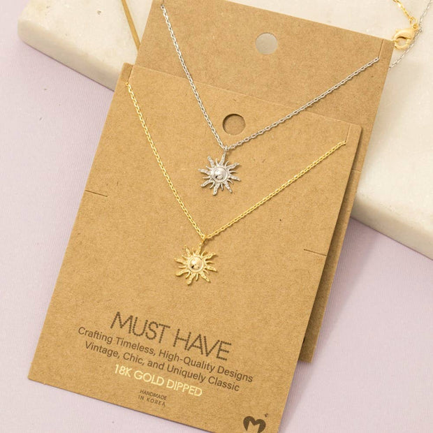 Mini Sun Pendant Necklace