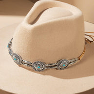 Stamped Western Concho Hat Band