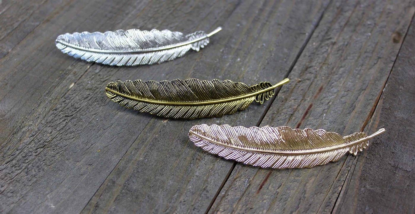 Vintage Feather Hair Clip