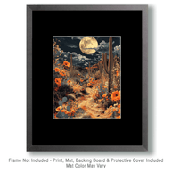 Full Moon Desert Night Southwestern Art Prints