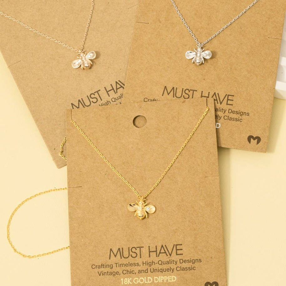 Bee Pendant Necklace