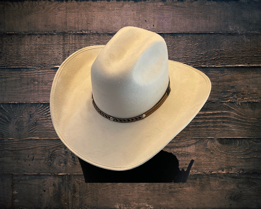 Vegan Suede Cowboy Hat 