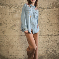 Western Embroidered Tencel Shirt