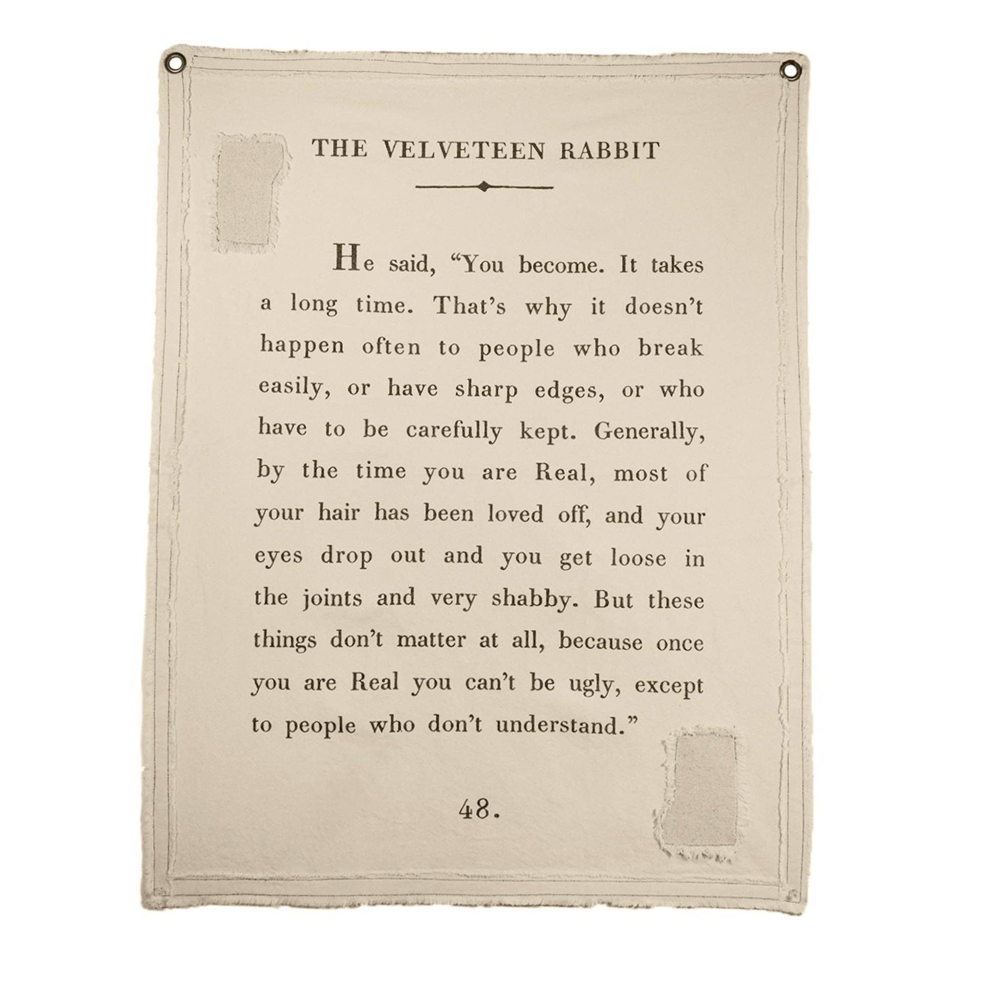 Canvas Wall Hanging - The Velveteen Rabbit - 31.5
