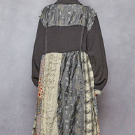 Patchwork Maxi Length Jacket