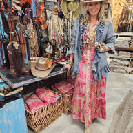 Vintage Distressed Bandana Dress/Duster