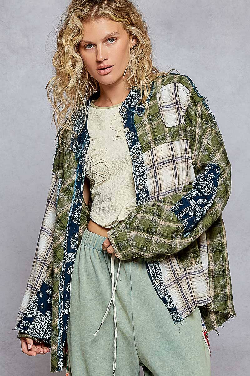 Vintage Washed Plaid Shirt