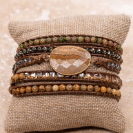 Kelly Wrap Bracelet: Amethyst Mix