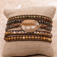 Kelly Wrap Bracelet: White Quartz