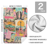 Retro Pop Western Dish Towels