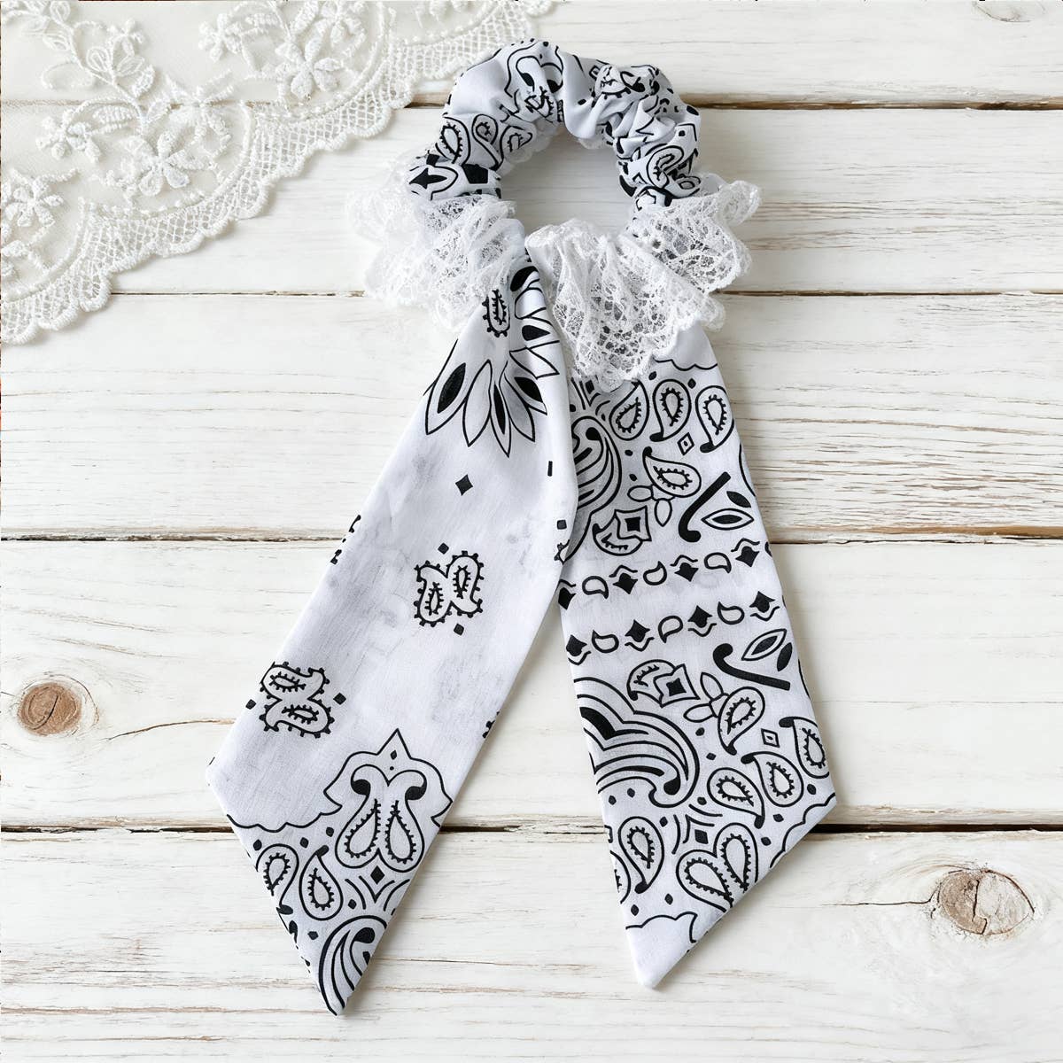 Bandana Ribbon Scrunchie