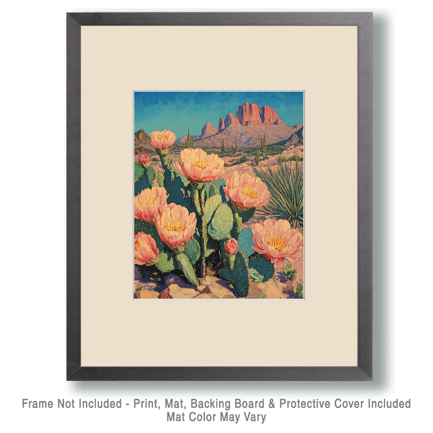 Blooming Prickly Pear - Western and Southwestern Art Prints
