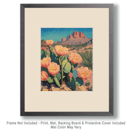 Blooming Prickly Pear - Western and Southwestern Art Prints