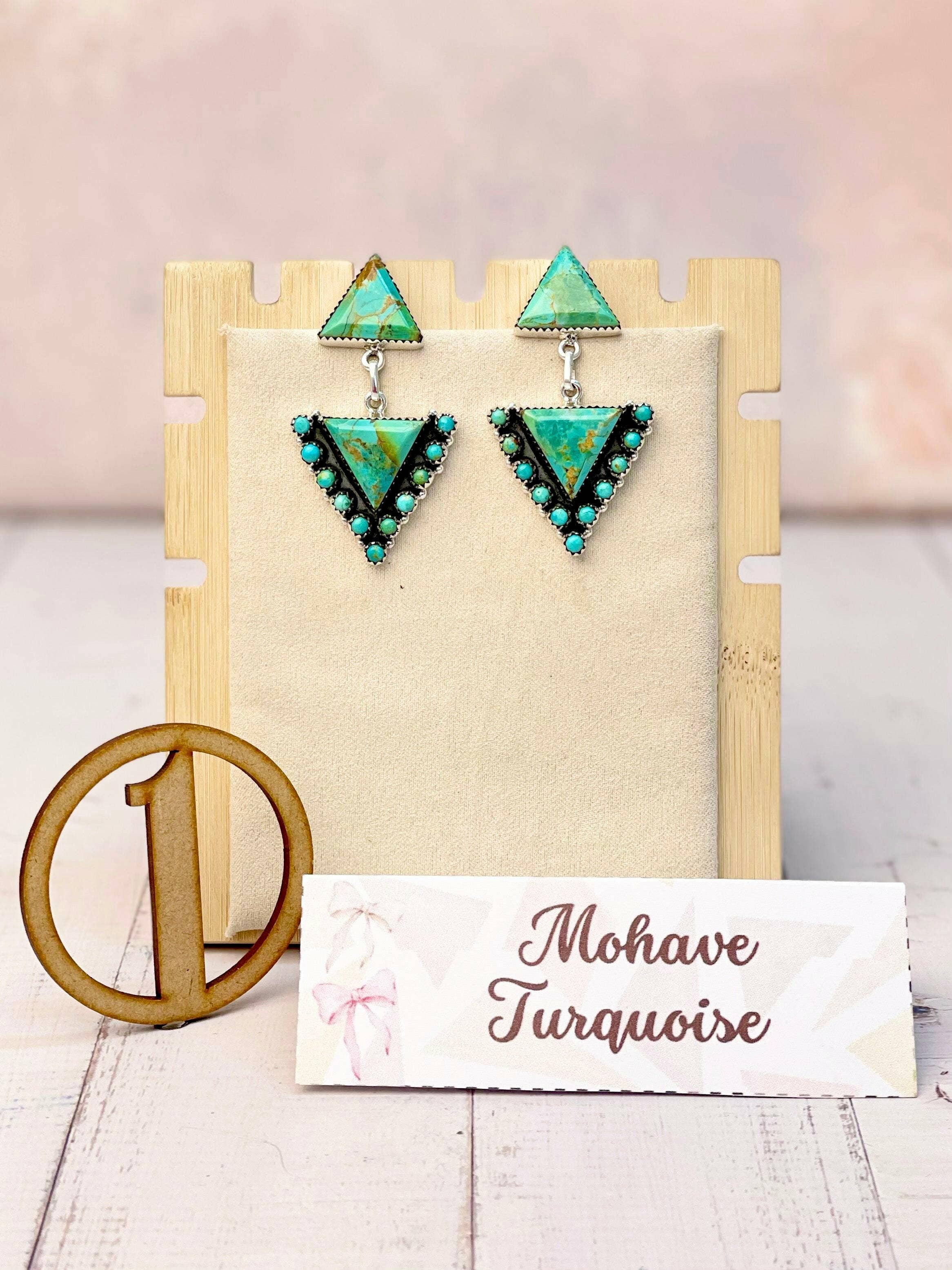 Solstice Edge Stone Drop Earrings