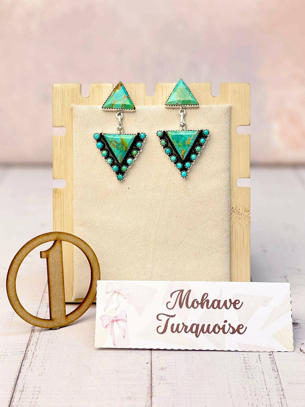 Solstice Edge Stone Drop Earrings