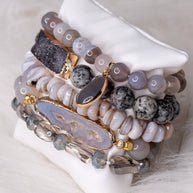 Leona Bracelet Set in Gray
