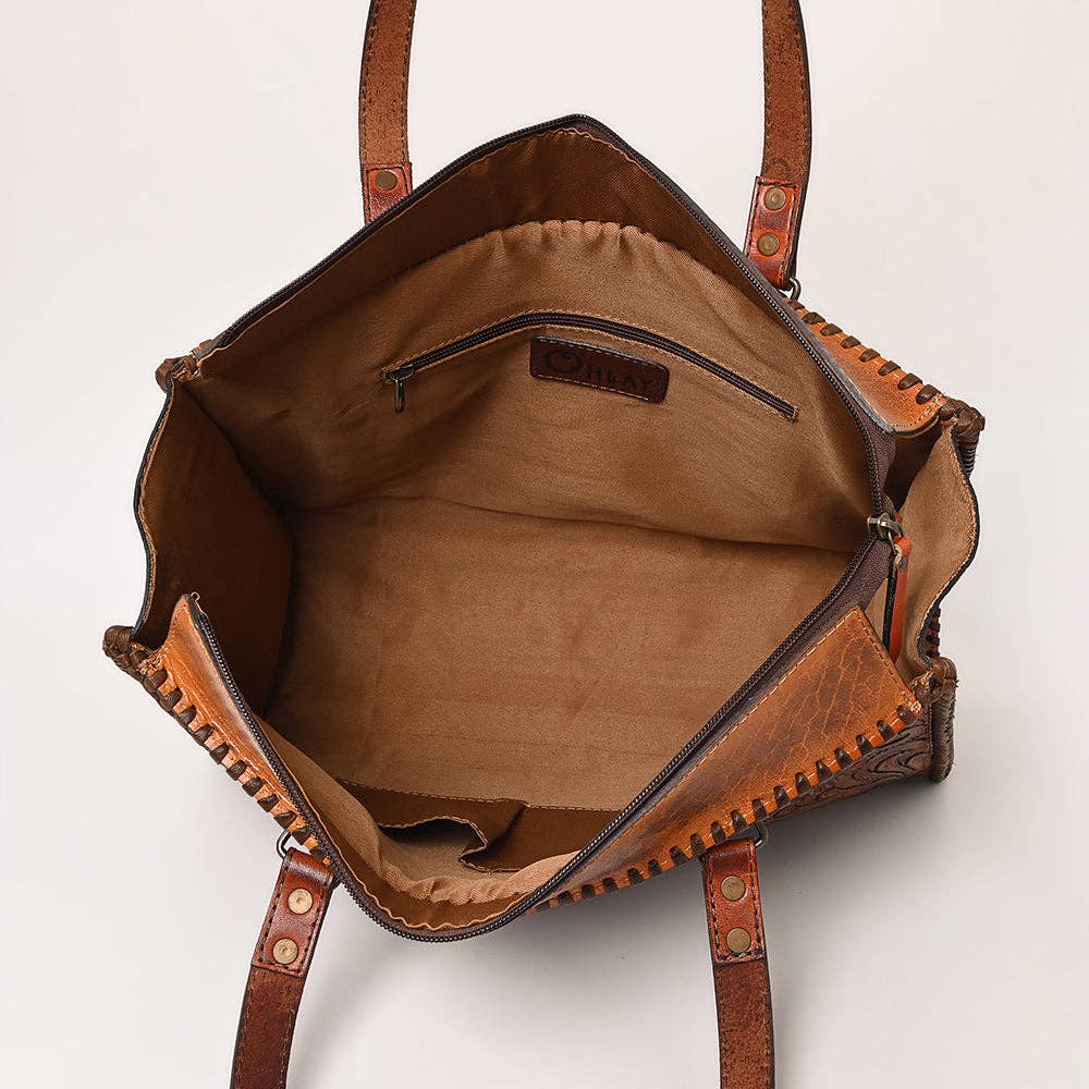 Tooled Leather Tote