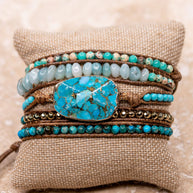 Kelly Wrap Bracelet: White Quartz