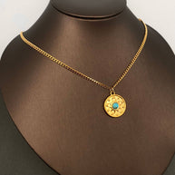 18K GP S.Steel Charm Necklace