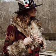 Turkey turquoise hat feather