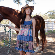 Babydoll Dress Denim Yoke