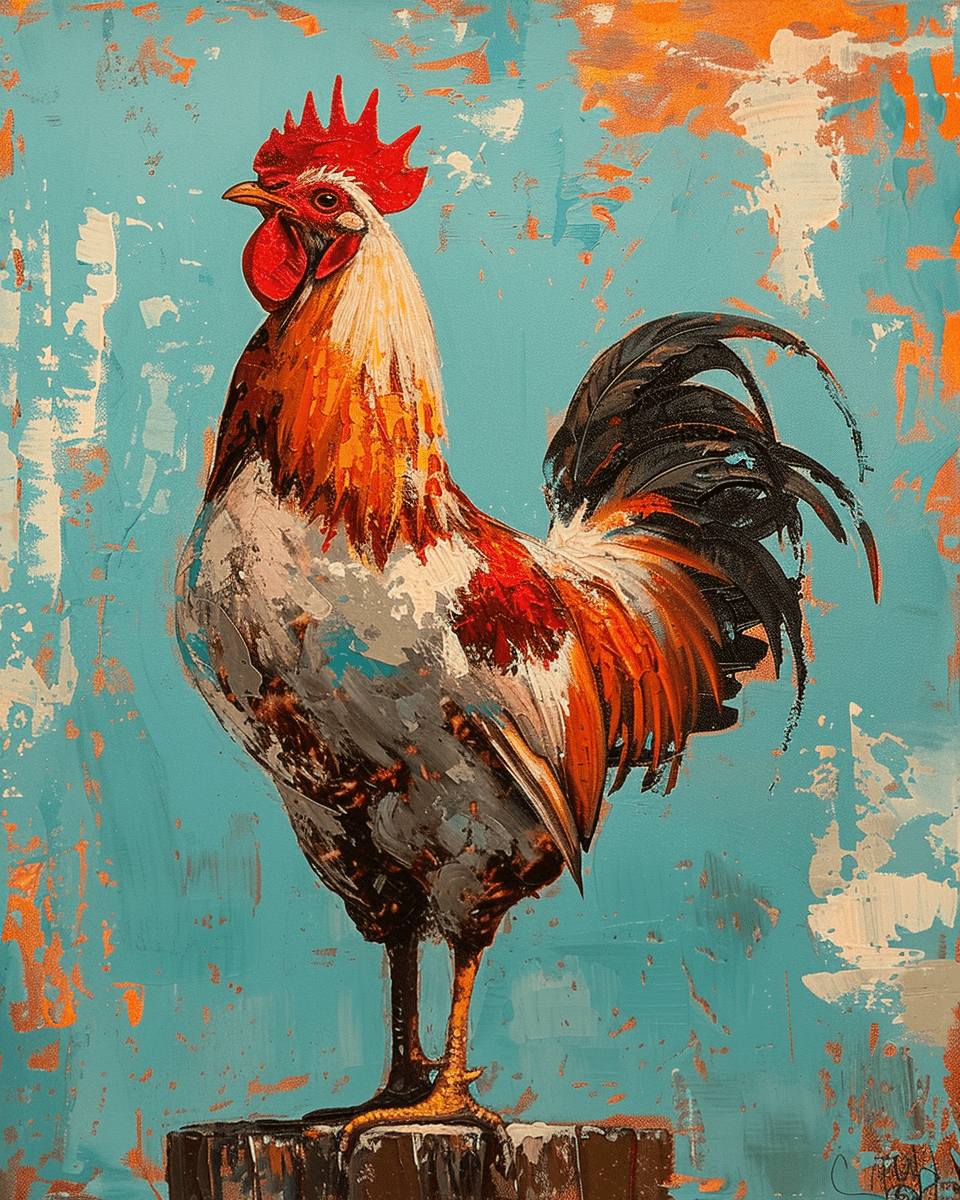 Grunge Rooster 8