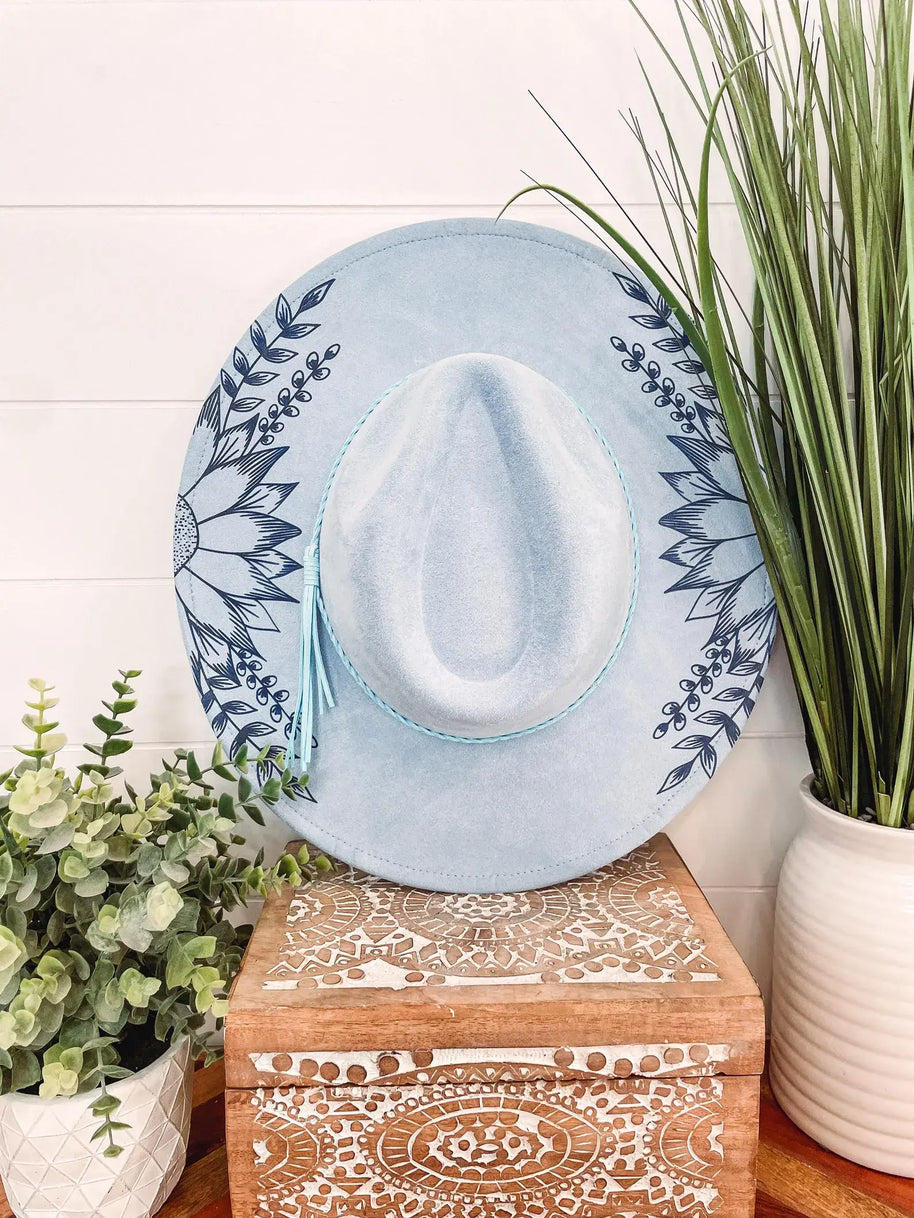 Engraved Floral Hat