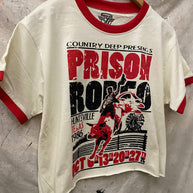 Prison Rodeo Ringer Crop T-Shirt